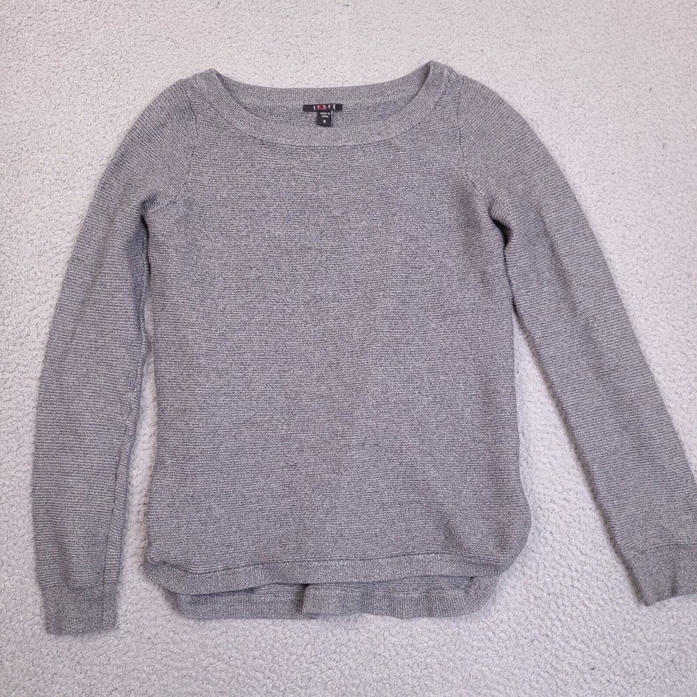 Cyrus Sweater Women's Small‎ Gray Ribbed Texture Pullover